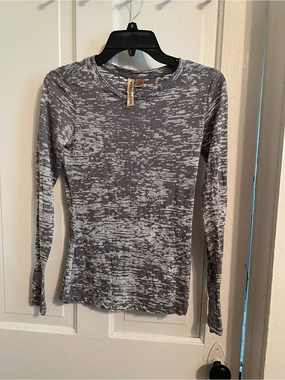 BKE Gray Marbled Long Sleeve Tee